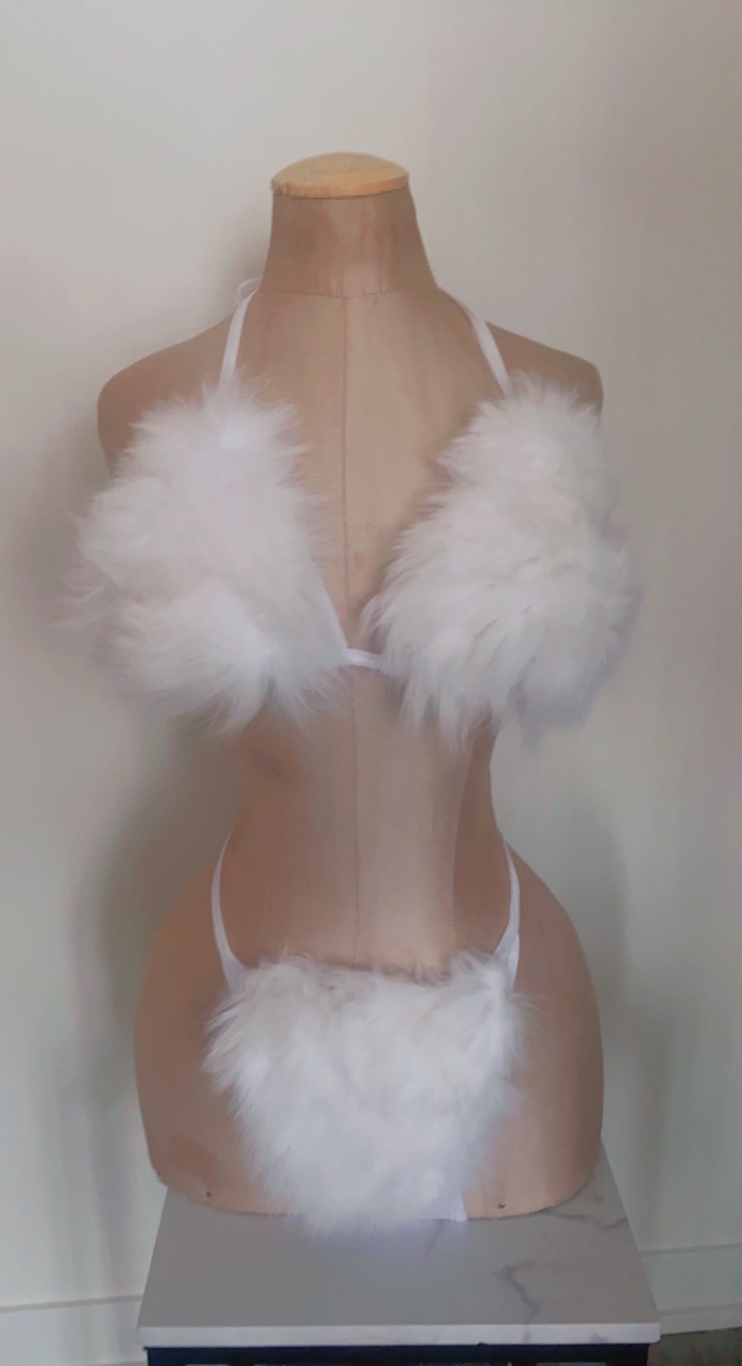 The “Icy” Fluffy Fur Bikini