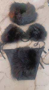 The “Icy” Fluffy Fur Bikini