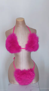 The “Icy” Fluffy Fur Bikini