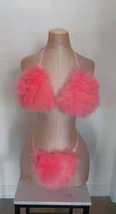 The “Icy” Fluffy Fur Bikini