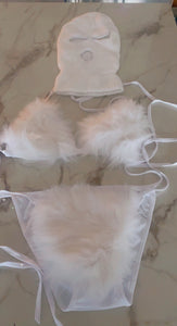 The “Icy” Fluffy Fur Bikini