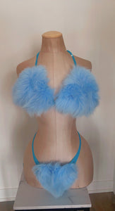 The “Icy” Fluffy Fur Bikini