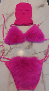 The “Icy” Fluffy Fur Bikini